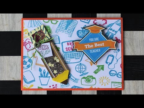 Teacher Appreciation Cards | Thank You Card For Teacher | Simple And Easy Shaker Card