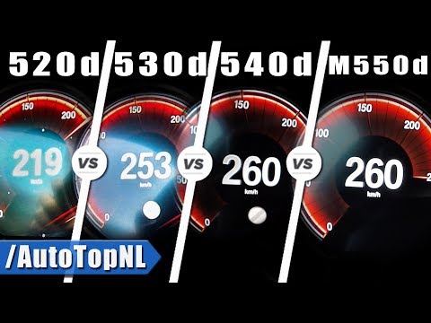 BMW 520d Vs 530d Vs 540d Vs M550d ACCELERATION & TOP SPEED By AutoTopNL