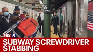 Subway rider randomly stabbed with screwdriver