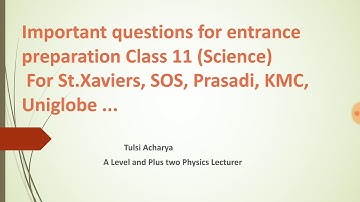 Entrance preparation Part 3 : St.Xaviers, SOS Parsadi, KMC.. important question for  entrance
