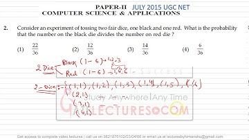 UGC NET-June2015-II-2 Probability