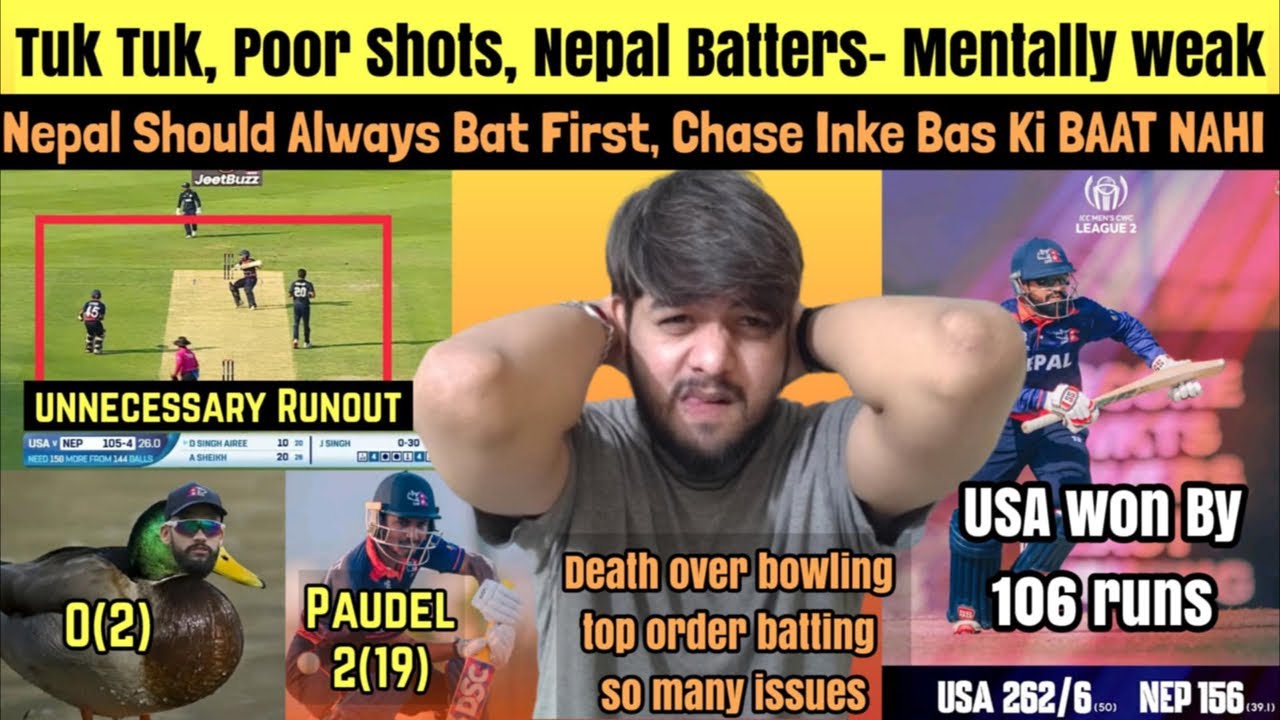 Nepal Batters Exposed Again Can’t Chase Any Target 🤦‍♂️ Nepal Vs USA