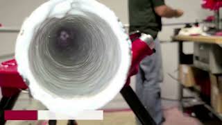 Spin Cast Epoxy Pipe Lining Being Installed In Cast Iron Drain Pipes Underground - NO EXCAVATION!