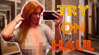 [4K] TRANSPARENT NIGHTWEAR without 👙 🖤 Transparent Try on Haul