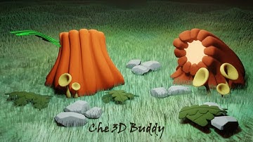 Halloween Tree Dance - Blender 3.3 Animation | Blender Simple Deform Modifier