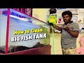 How to Clean your Big Size Fish Tank | Tamil |