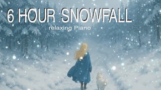6 Hours of Peaceful Snowfall | AI Anime Winter Scene + Soft Piano Music screenshot 5