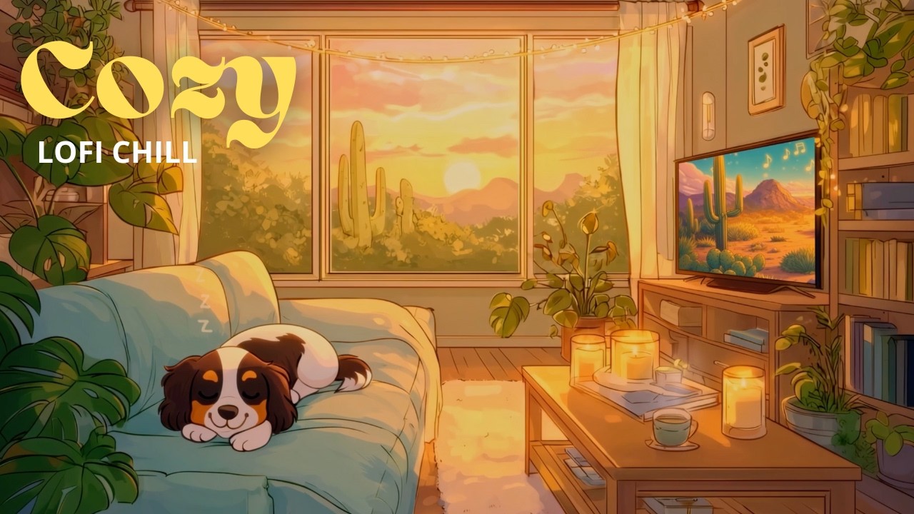 Lofi for Sleeping Dogs 💤 Sonoran Desert Calm & Cozy Night