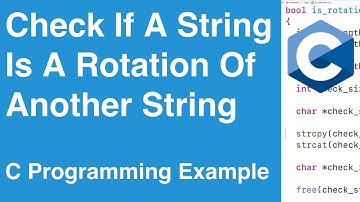 Controleren of een string een rotatie is van een andere string | C-programmeervoorbeeld