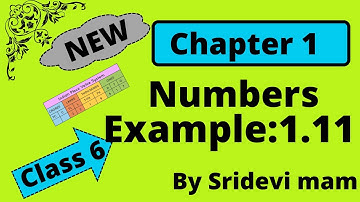 6th maths Term 1 Ch 1(Numbers)example 1.11TN samacheer class 6 by sridevi mam explained in Tamil