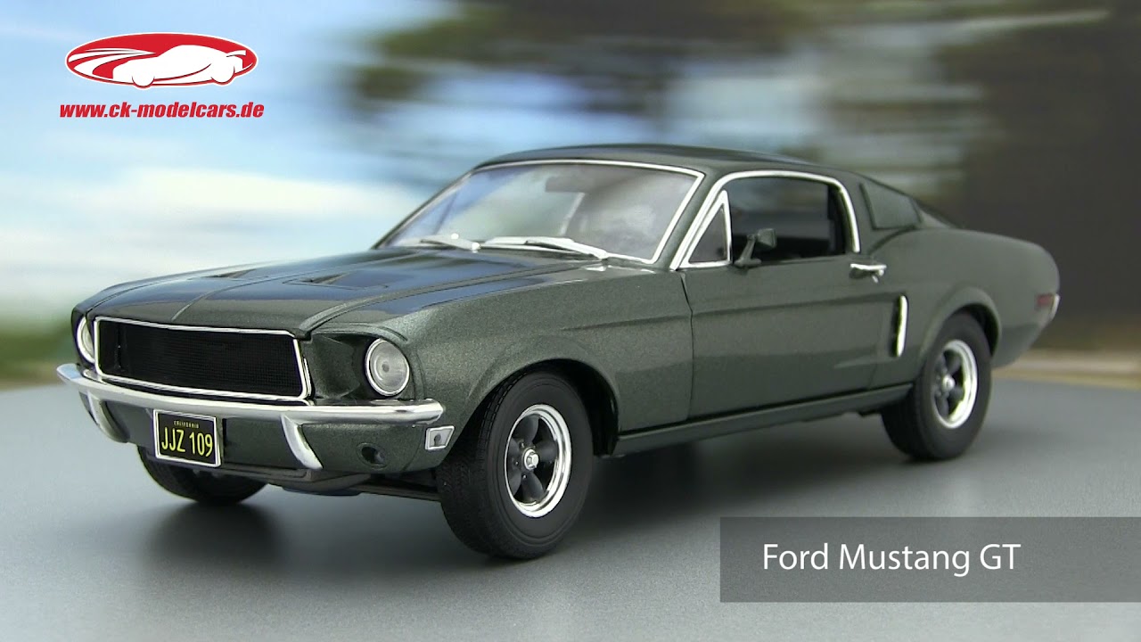 Greenlight 1:18 Ford Mustang GT 建設年 1968 濃い緑色 メタリック