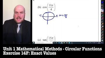 Maths Methods Unit 1: Circular Functions - Exact Values (Ex 14F)