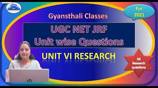 Unit wise previous years Research questions and most expected questions UGC NET JRF 2021 MUST WATCH