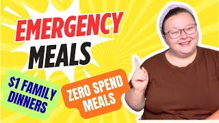 ‼️Emergency Budget Meals‼️|| $1 Dinners and Zero Spend Meals || Favorite Dirt Cheap Meals