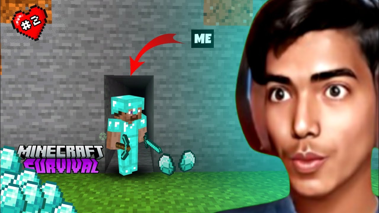 I Complete my DIAMOND ARMOUR in Minecraft survival PE🔥 - YouTube