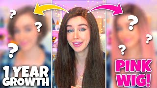 1 YEAR SHAVED HAIR GROWTH! ‍♀ (Plus new *PINK* Wig!)