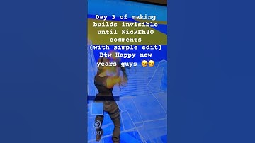 Day 3 of making builds invisible until NickEh30 comments (with simple edit) BTW happy new years🥳