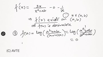 Verify Rolles theorem for log(x^2 + ab)/(a+b)x on [a,b] class 12 cbse exam