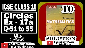 ICSE class 10 circles Ex-17A | Concise mathematics for class 10 | Selina publication solution