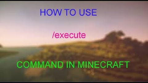 WHAT IS THE USE OF EXECUTE COMMAND IN MINECRAFT|HINDI TUTORIAL