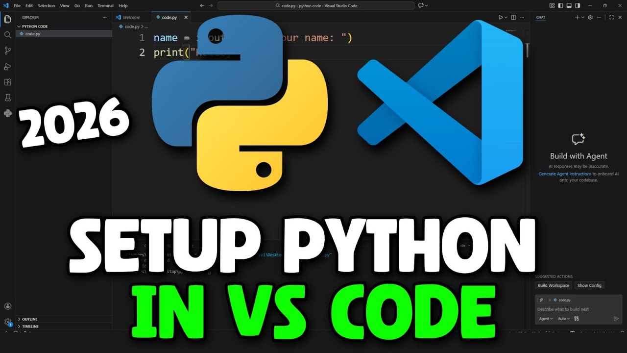 How To Run Python In Visual Studio Code Windows 10/11 - YouTube