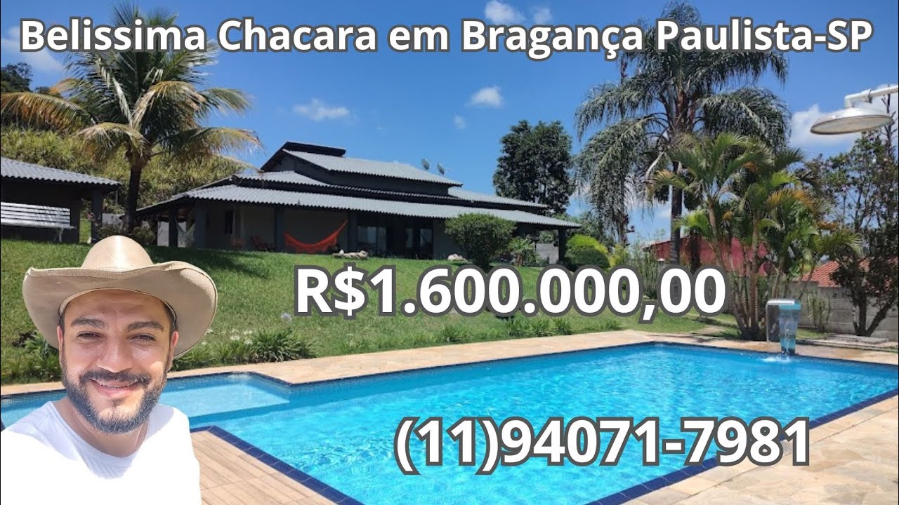 LINDÍSSIMA CHÁCARA EM BRAGANÇA PAULISTA SP (PERMUTA 50% POR APARTAMENTO NO TATUAPÉ, MOOCA)