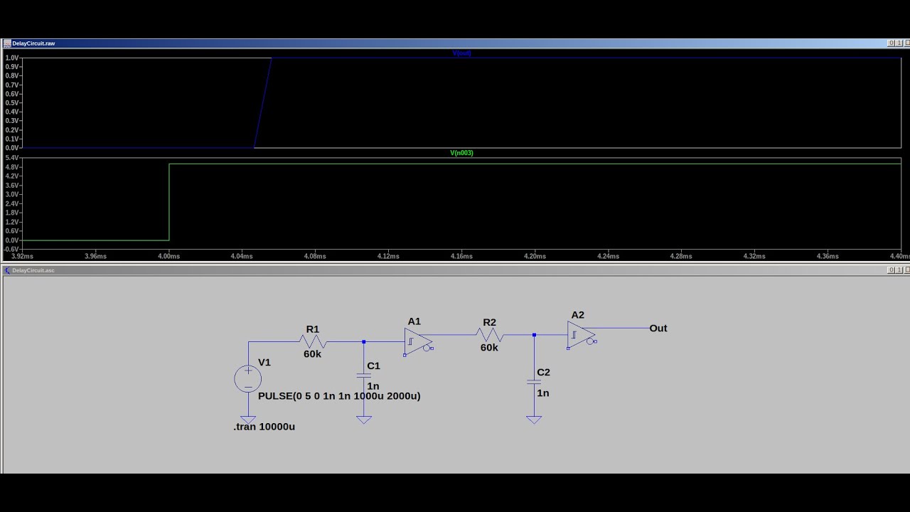 Electronic Basic 1:LTSpice Design And Simulate Delay Circuit - YouTube