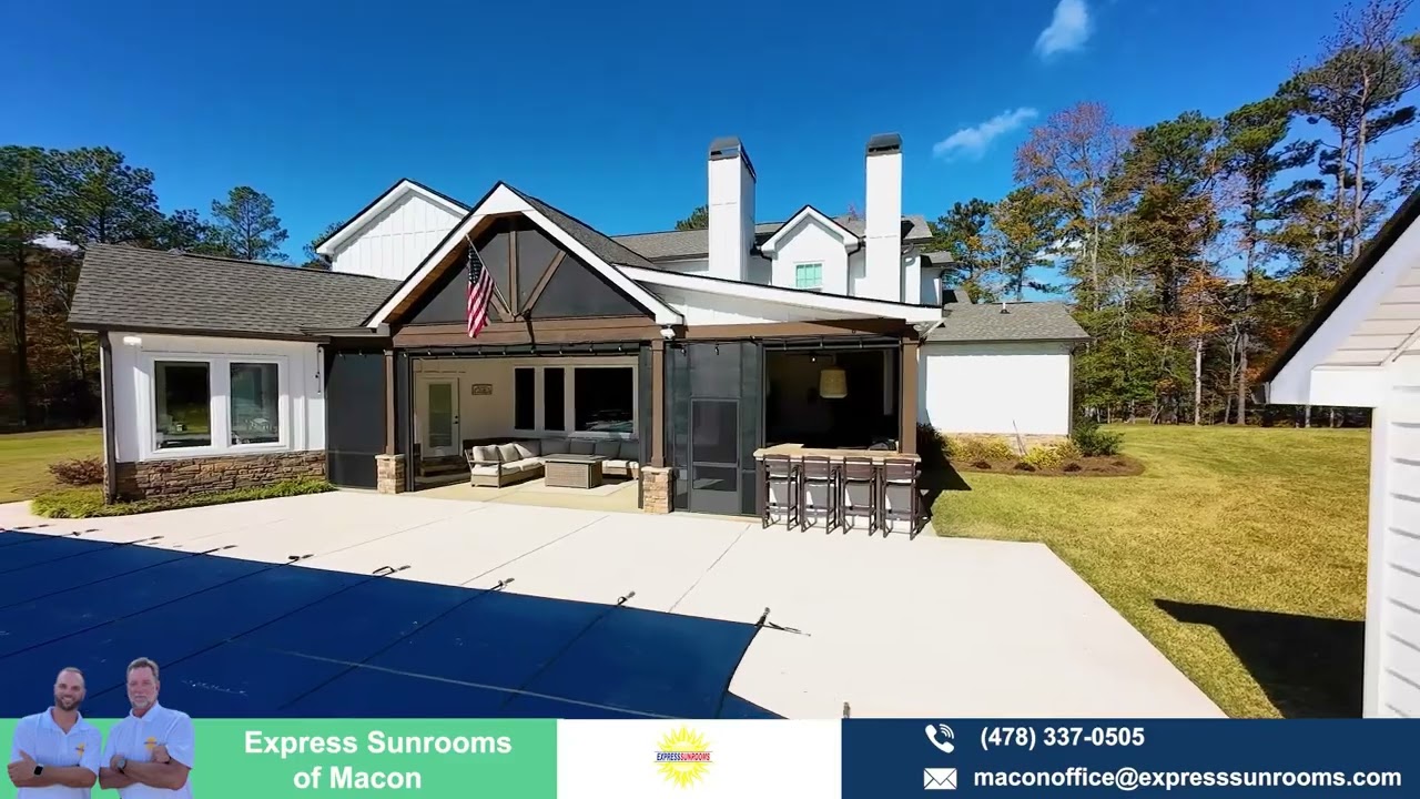 Экспресс-солнечные комнаты Macon с моторизованными экранами