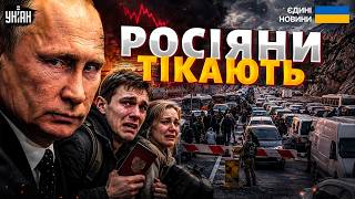 ‼️Зараз!Сотні тисяч росіян тікають від мобілізації та Путіна!На кордоні РФ з Грузією величезна черга