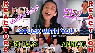 STUCK WITH YOU Ariana Grande ft. Justin Bieber cover by_ (TNT BOYS x ANNETH) Reactors Reaction