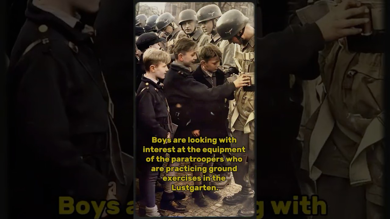 WW2 Colorized Historic Footage,  German paratrooper in Berlin 1942 