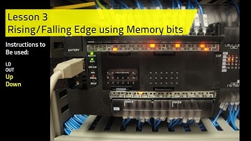 Omron PLC Lesson 3- Rising and Falling Edge using Memory Bit