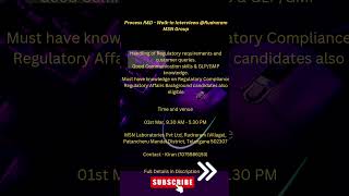 Msn Pharma Is Hiring|Latest Jobs In 2025 |Latest Jobs in Pharma #pharmaceuticaljobs #walkininterview screenshot 3