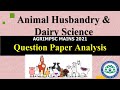 Animal Science & Dairy Science Analysis I AGRIMPSC MAINS 2021