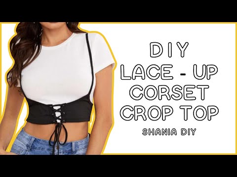 How to Make Corset with Straps from a Spaghetti Strap Camisole Top || Shania DIY