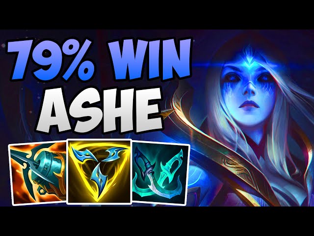 CHALLENGER 79% WIN RATE ASHE ADC! | CHALLENGER ADC ASHE GAMEPLAY | Patch 13.22 S13 class=