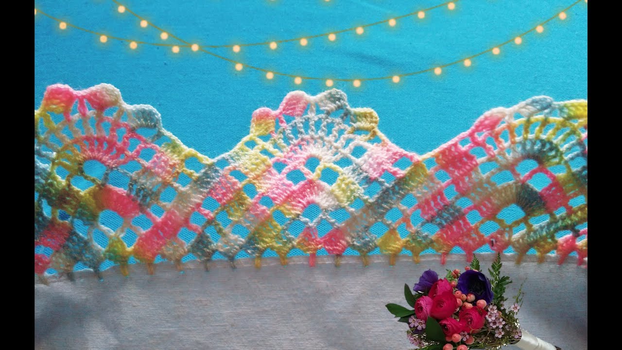 Puntilla para servilletas grandes, muy fácil de tejer, en vídeo corto num 42#fypシ゚ #crochet #arte