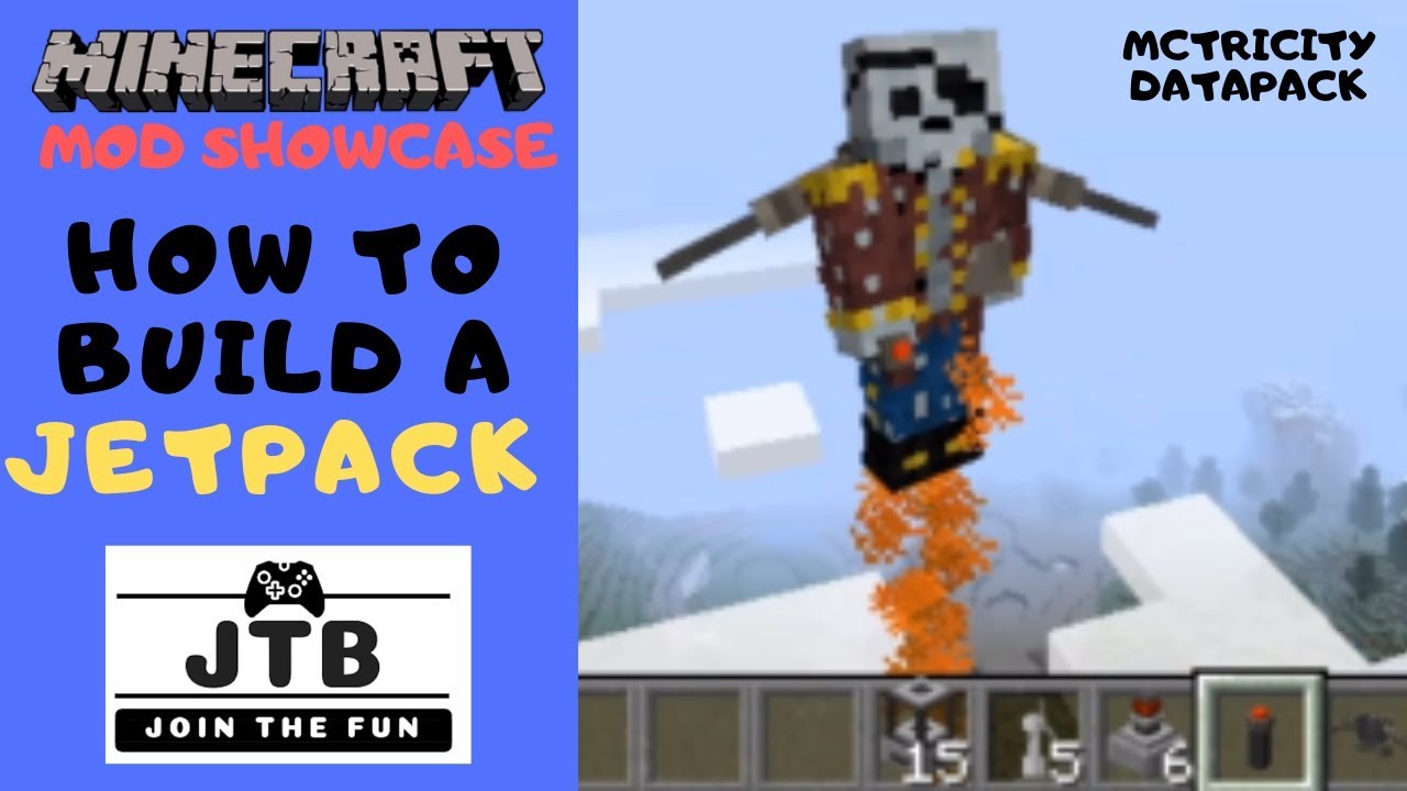 Minecraft How make a JETPACK **Complete Build** Mctricity Mod Showcase 