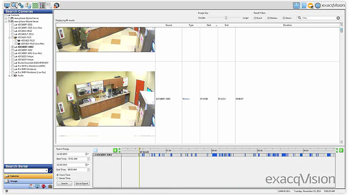 List Search, exacqVision
