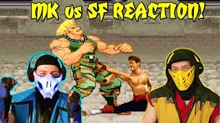 Scorpion & SubZero REACT  Mortal Kombat vs Street Fighter (Scouthedog1 Animations) | MK PARODY!