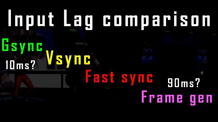 Input lag with Gsync vs Vsync vs Fast sync vs Frame gen
