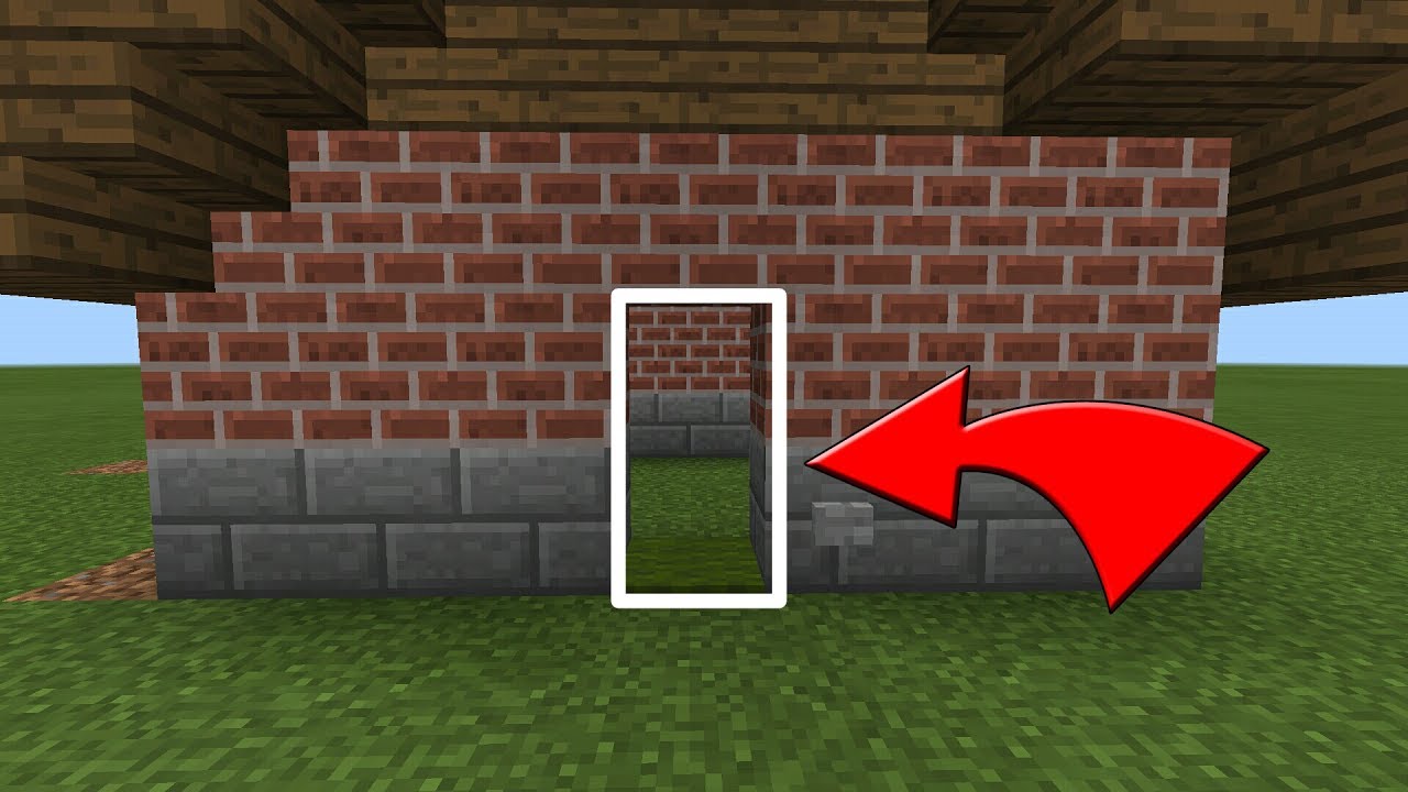 How To Make The Most Simple Invisible Door In Minecraft Pe No