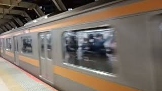 中央線209系1000番台八トタ81編成快速東京行発車動画