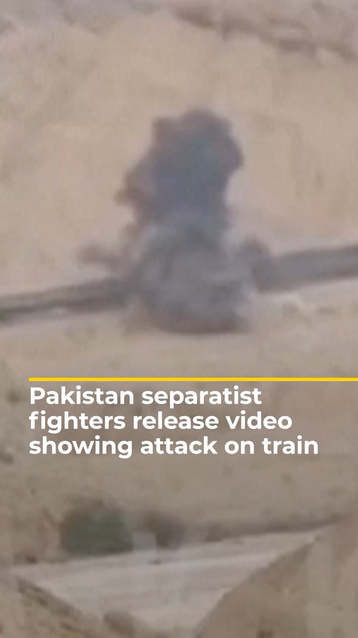 Pakistan separatist fighters release video showing attack on train | AJ #shorts