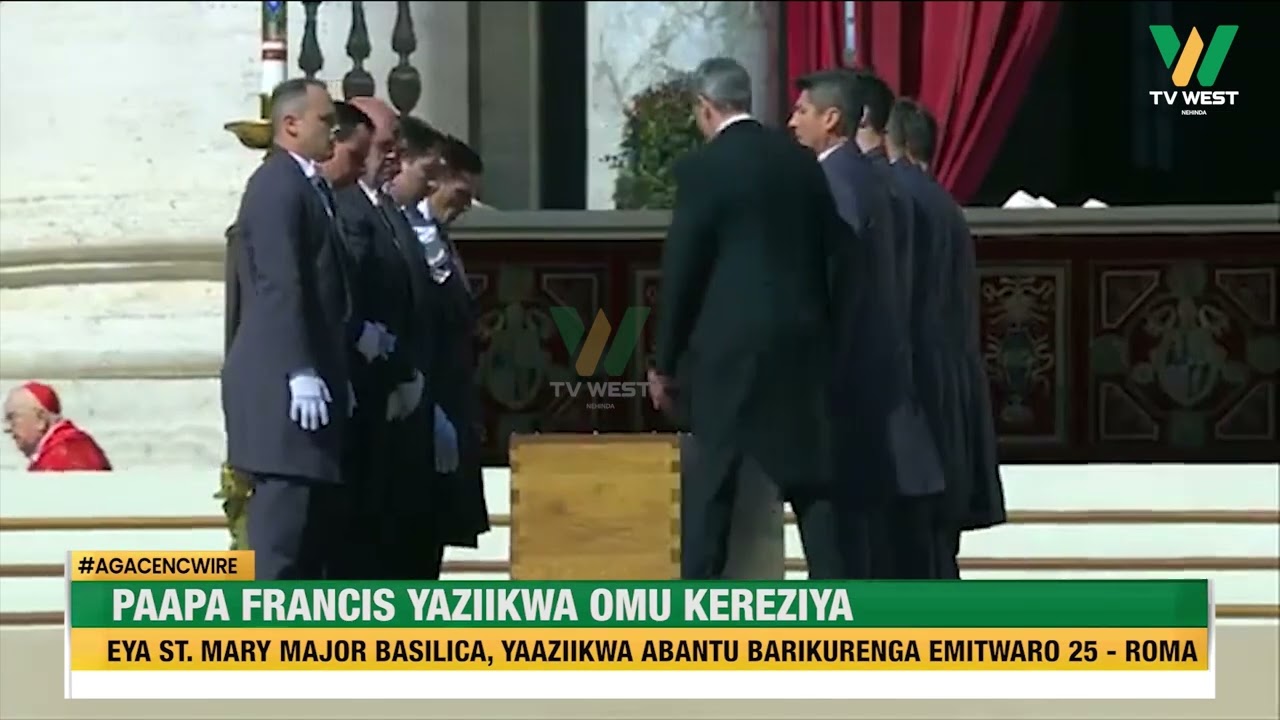 AGACENCWIRE: Paapa Francis yaziikwa omu kereziya eya St. Mary Major Basilica.