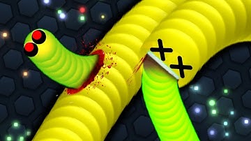 Slither.io 1 Giant Hacker Snake vs Troll Snakes Epic Slitherio Gameplay