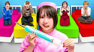 I'm scared of injections ＞＜ If the scary doctor finds out, you