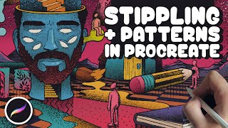 How to Draw a Psychedelic Illustration with Stippling and Patterns in Procreate