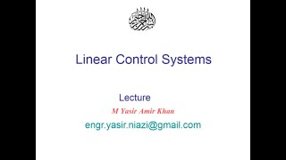 Linear Control Systems Lecture 29 - PID controller part 3