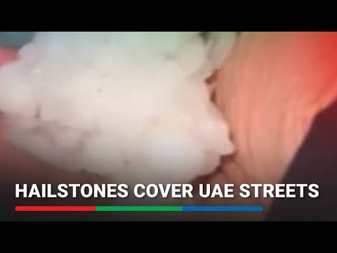 Hailstones cover UAE streets in rare weather phenomenon | ABS-CBN News